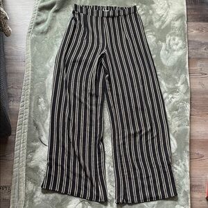 Charlotte Russe Black and White Striped Straight Leg Pants